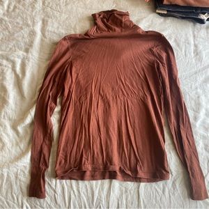 Everlane cotton chocolate turtleneck